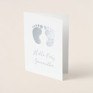 Hello baby Personalized Name Foil Card