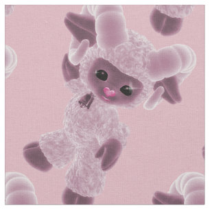 Hello Baby Plush Toy Ram Country Pink Fabric