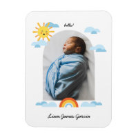 Hello Baby Sun Clouds Rainbow Photo