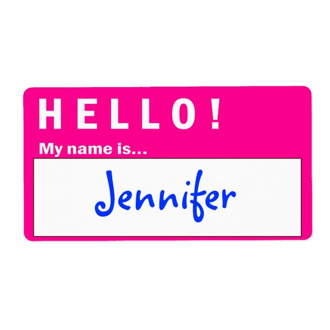 Hello Badge Name Badge Labels (Front)