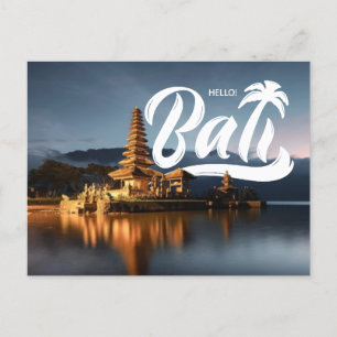 Hello Bali Indonesia Holiday Postcard
