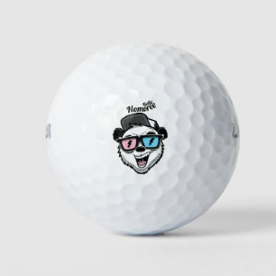 hello bear face design golf balls