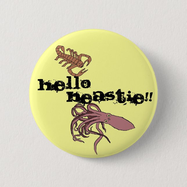 Hello Beastie!! 2 Inch Round Button (Front)
