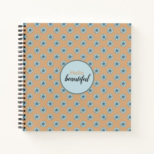 Hello Beautiful Blue Sunflowers Notebook