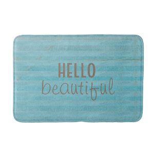 Hello Beautiful Chic And Trendy Boho Design Bath Mat