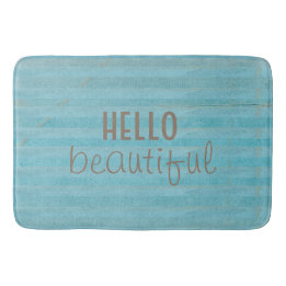 Hello Beautiful Chic And Trendy Boho Design Bath Mat