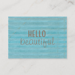 Hello Beautiful Chic And Trendy Boho Design Business Card