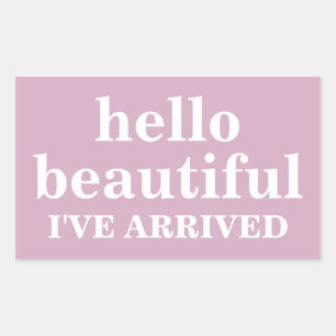 HELLO BEAUTIFUL CUSTOMIZED TEXT AND LOGO STYLISH STICKER
