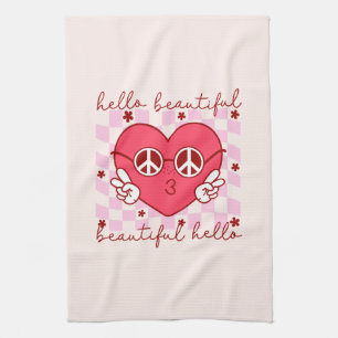 Hello Beautiful   Cute & Heartfelt Kitchen Towel