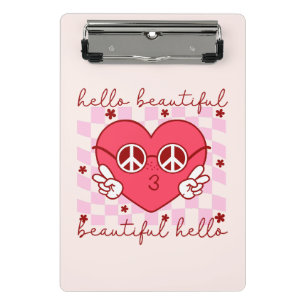 Hello Beautiful Cute & Heartfelt Mini Clipboard