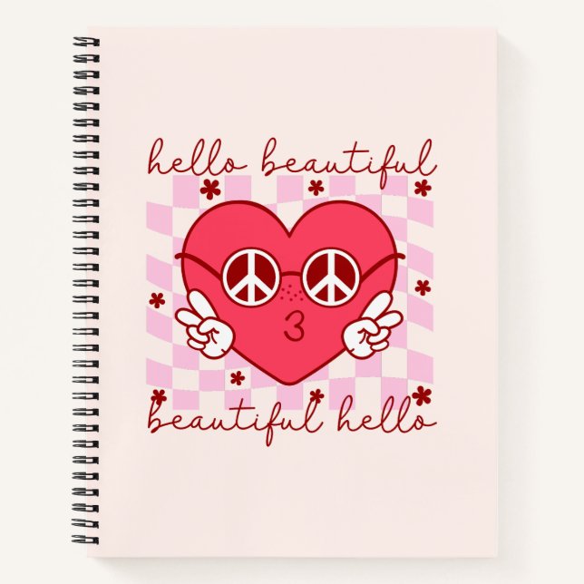 Hello Beautiful | Cute & Heartfelt Notebook (Front)