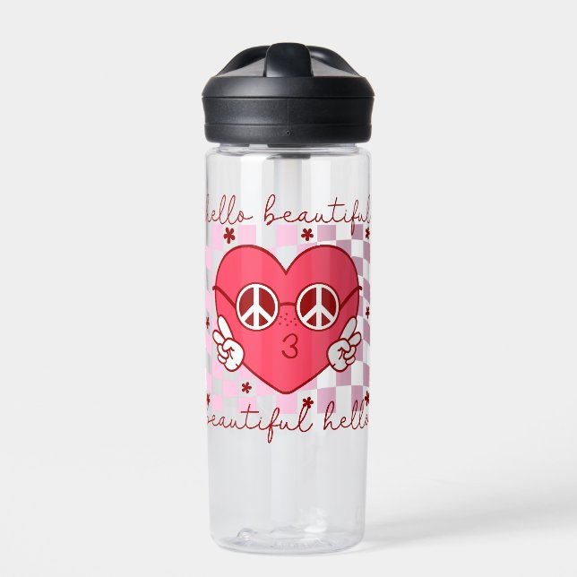 Hello Beautiful | Cute & Heartfelt Water Bottle (Front)