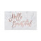 Hello beautiful faux rose gold chic script marble