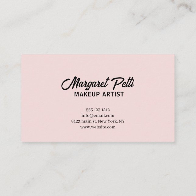 Hello Beautiful Minimalist Handwriting Calligraphy Business Card (Back)