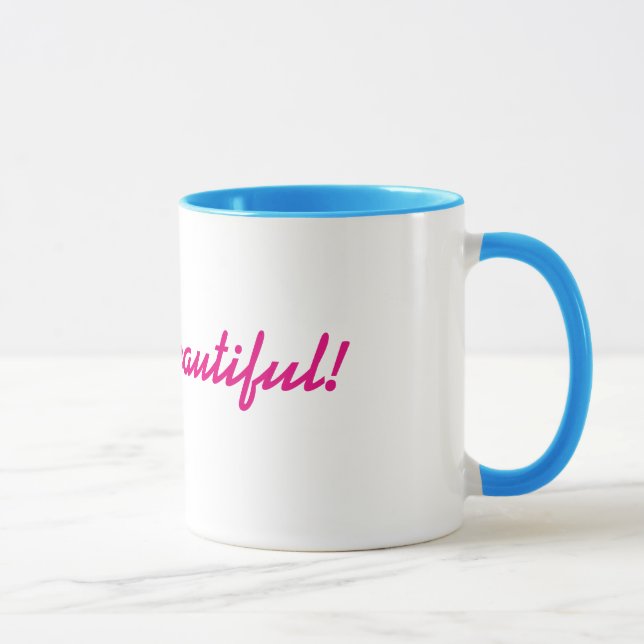 Hello Beautiful! Mug (Right)