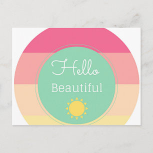 Hello Beautiful Postcard