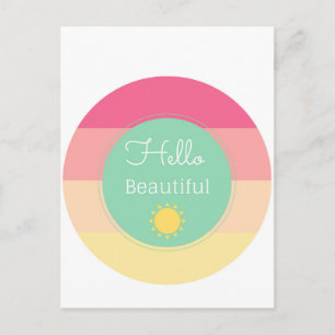 Hello Beautiful Postcard