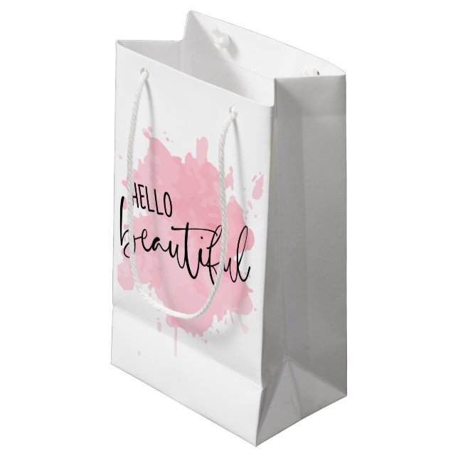 Hello Beautiful Small Gift Bag (Front Angled)