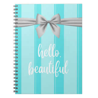 "Hello Beautiful" Tiffany Inspired Notebook