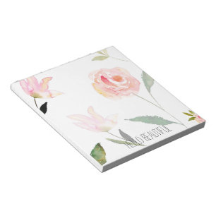 Hello Beautiful Watercolor Floral Notepad