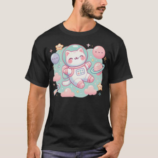 Hello Beautiful World Says Astronaut Cat T-Shirt