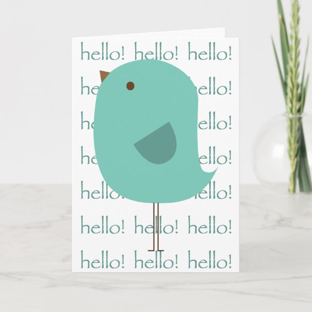 Hello Bird Card (Front)