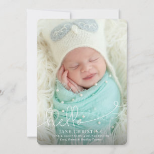 Hello Birth Announcement