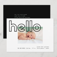 hello black on white modern simple minimalistic bb