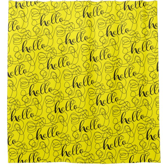 HELLO black seamless pattern with LINES (Front)