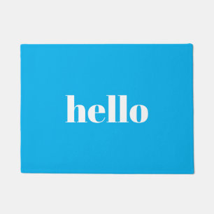 Hello Blue Welcome Mat