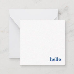 Hello Bold and Classic in Blue Card