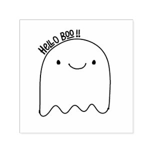 Hello Boo - Cute Halloween Ghost Self-inking Stamp