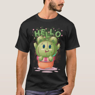 Hello Cactus Green Friend gift T-Shirt