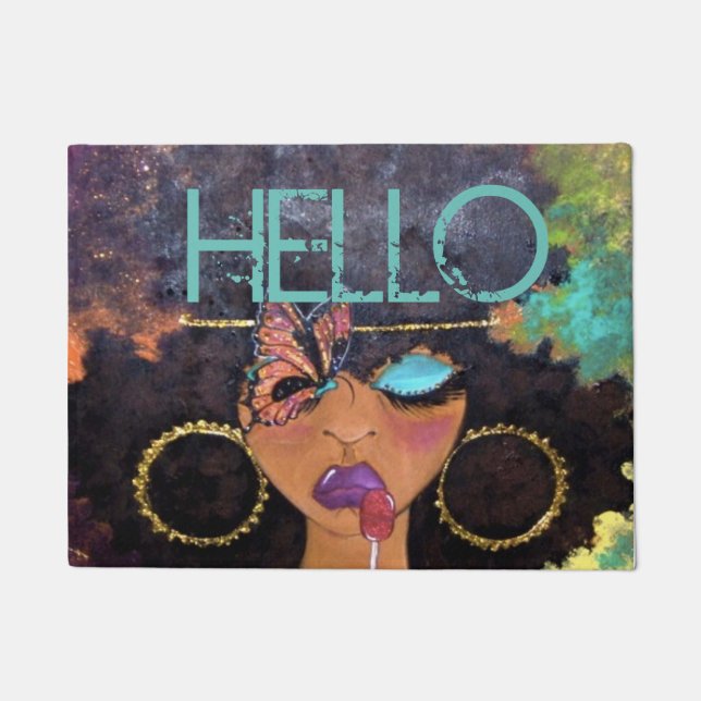 HELLO CANDI Doormat (Front)