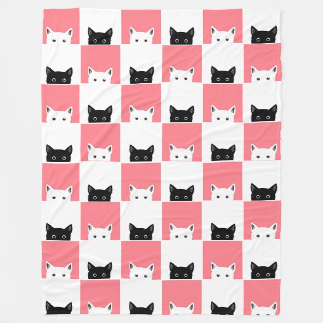 Hello Cats 60x80 Fleece Blanket (Front)