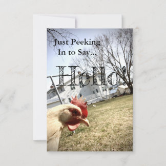 "Hello!" Chicken Card