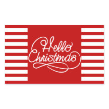 Hello Christmas Holiday Sticker