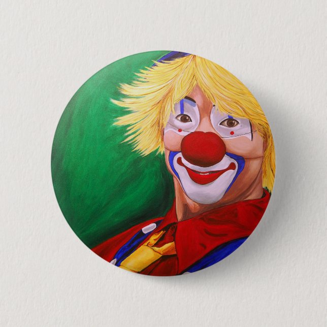 Hello Clown 2 Inch Round Button (Front)