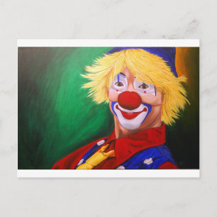 Hello Clown Postcard