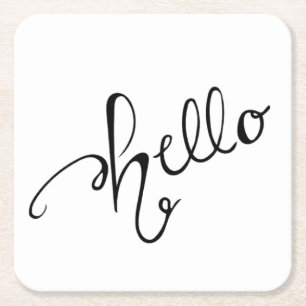 Hello Coaster - Handwritten