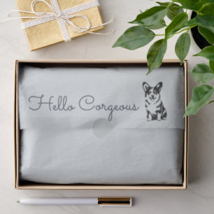 'Hello Corgeous' Corgi Lovers Pet Parent Gift Tissue Paper
