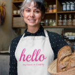 Hello Cute Colourful Hello<br><div class="desc">Modern Hello Cute Colourful Hello kid's Apron</div>