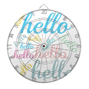Hello Cute Colourful Hello Gifts Dartboard