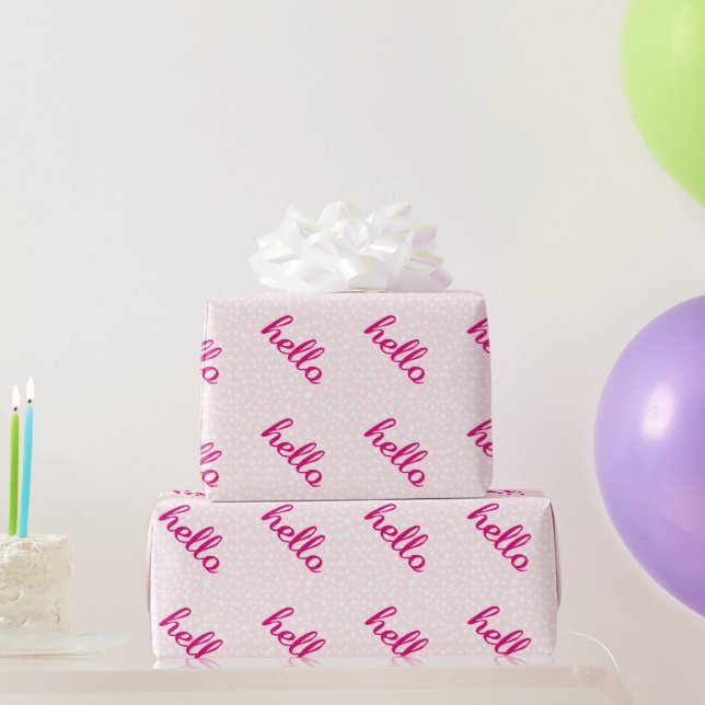 Hello Cute Colourful Hello Gifts Wrapping Paper (Party Gifts)