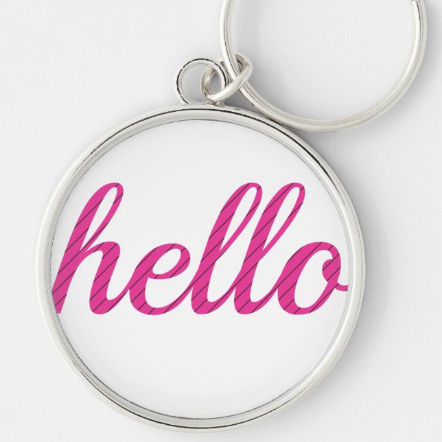 Hello Cute Colourful Hello Keychain (Front)