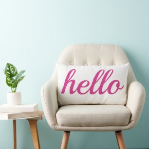 Hello Cute Colourful Hello Lumbar Pillow