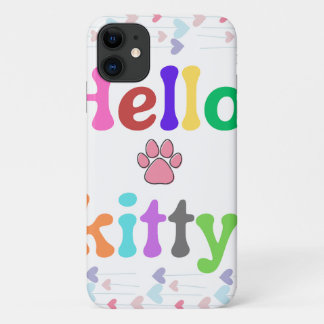 hello cute kitty.  iPhone 11 case