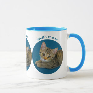 Hello cutie - cute kitten mug