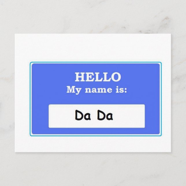 Hello Da Da Postcard (Front)