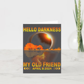 Hello Darkness Friend Solar Eclipse Artwork Card